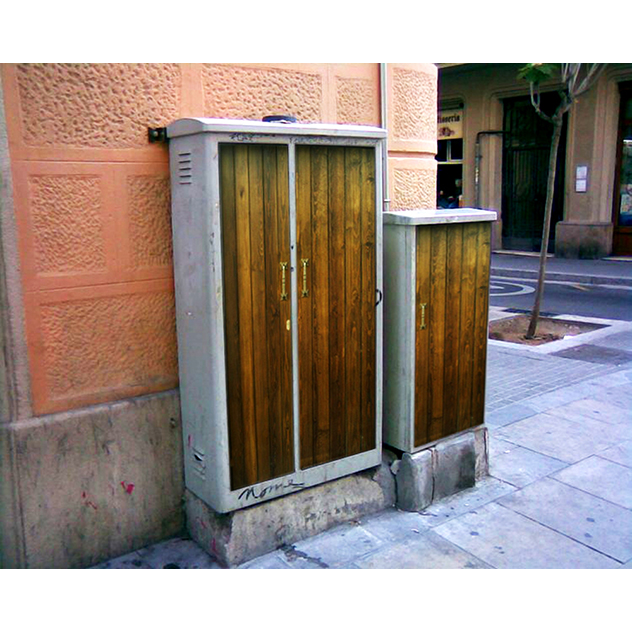 Fotomontaje que hace referencia al interior/exterior y al hecho de apoderarse de la calle, la calle como hogar